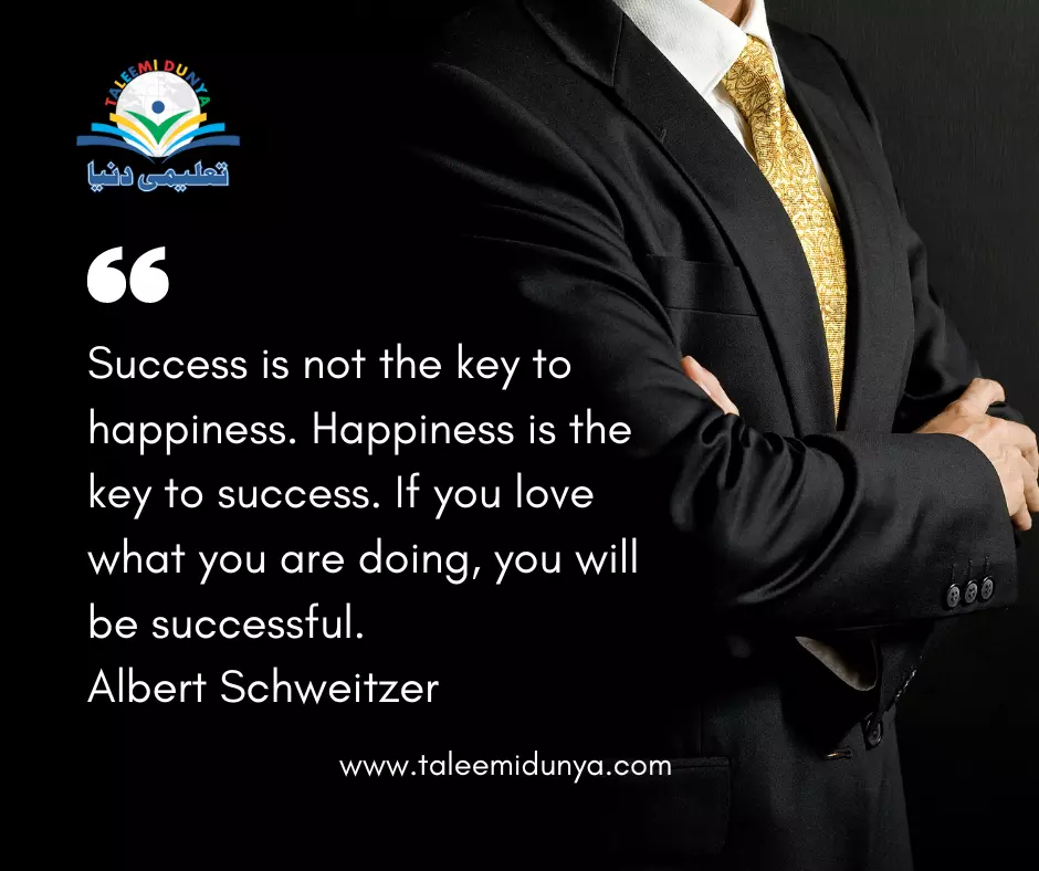 success is not the key to happiness